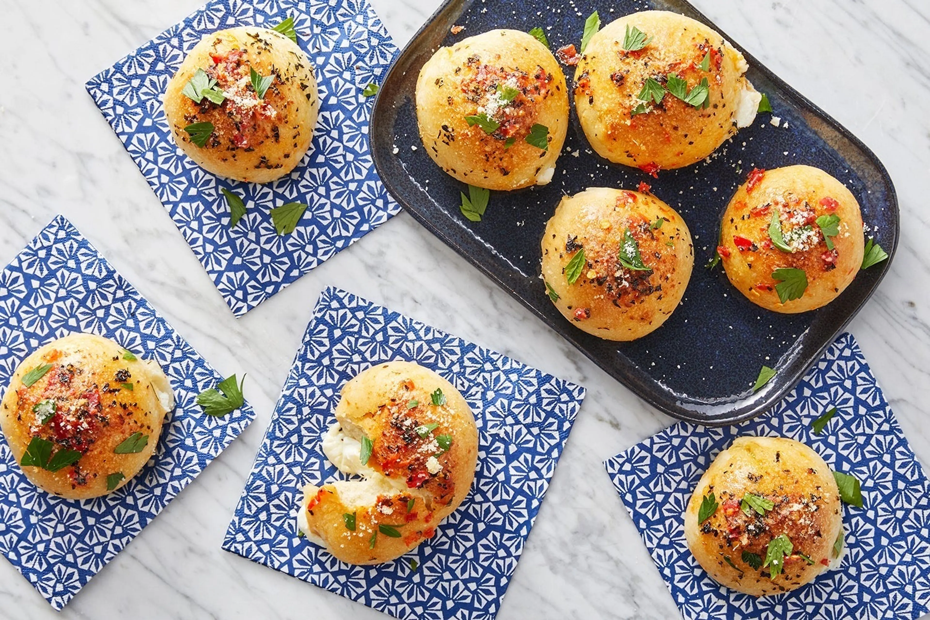 Stuffed Mozzarella Rolls with Calabrian Butter & Parmesan