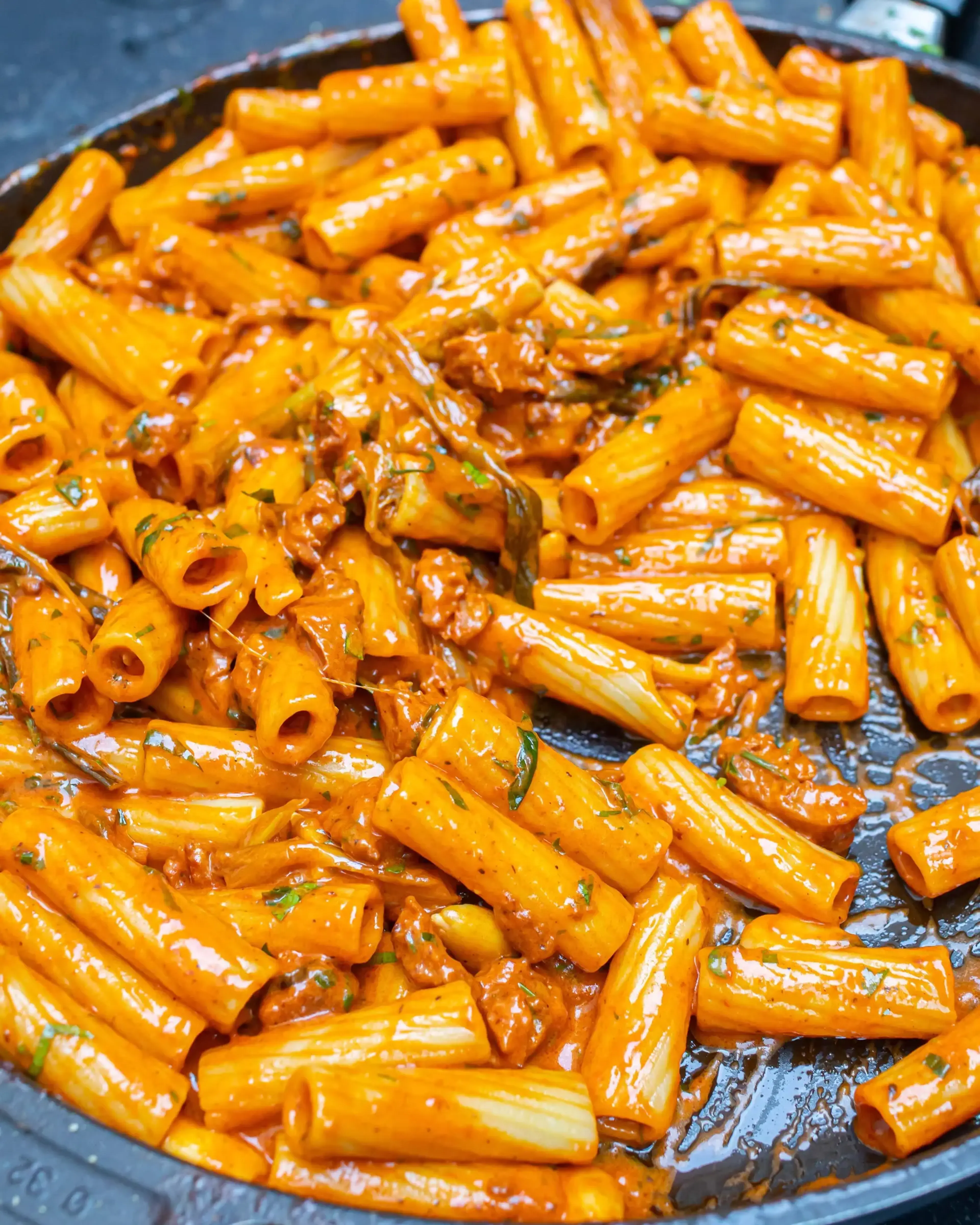 Chorizo & Charred Spring Onion Rigatoni