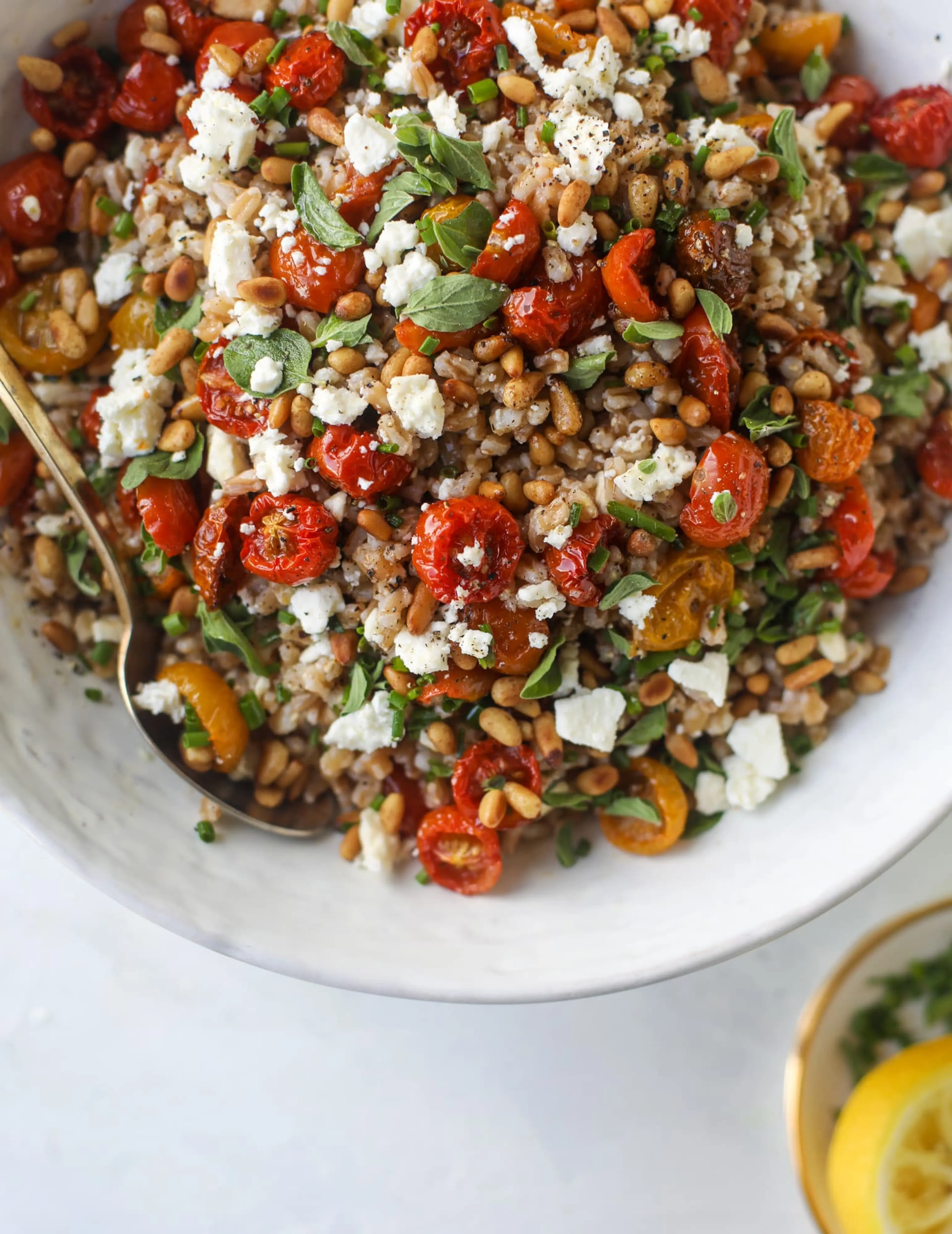 Slow Roasted Tomato Farro Salad