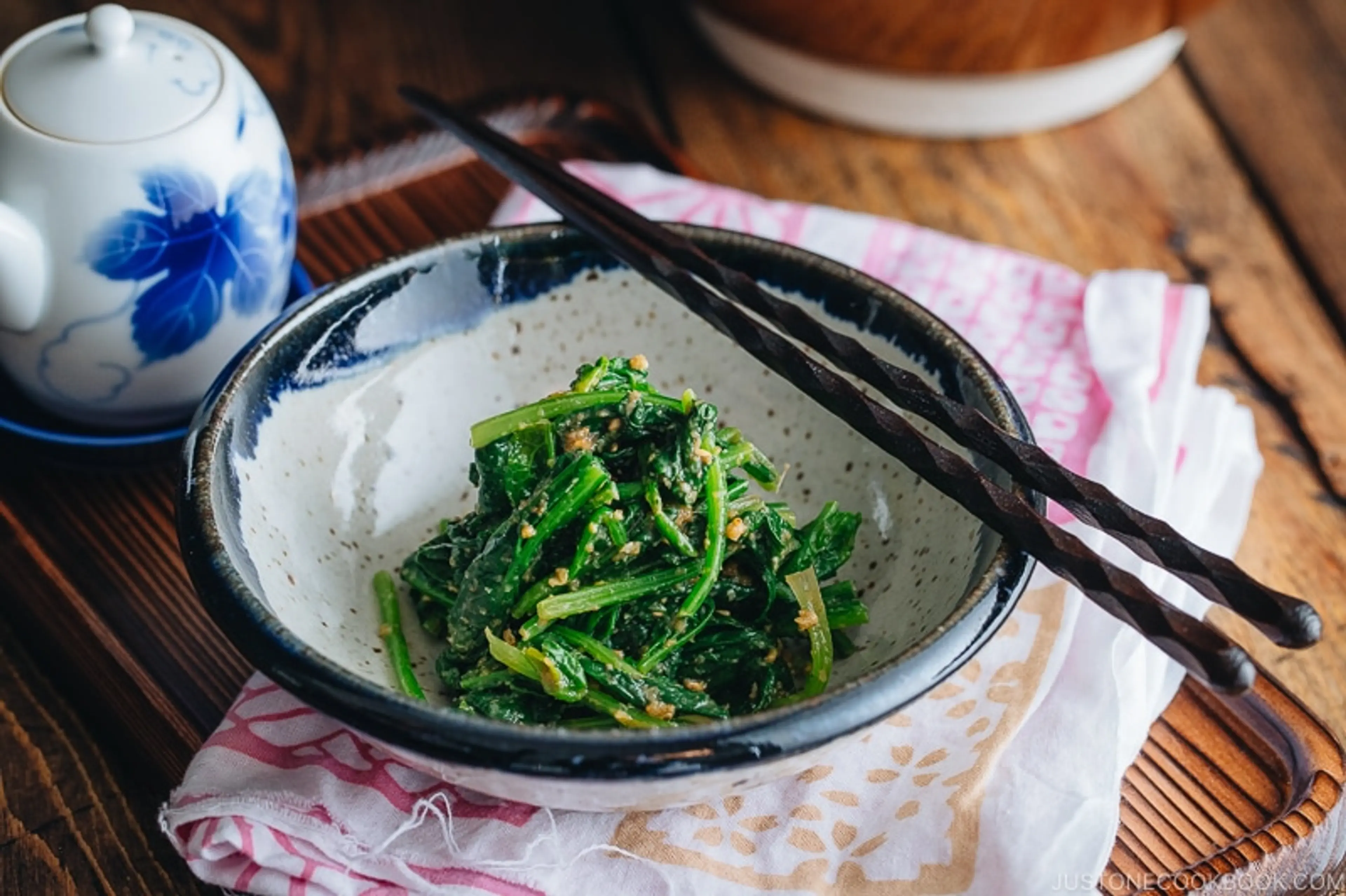 Spinach with Sesame Miso Sauce