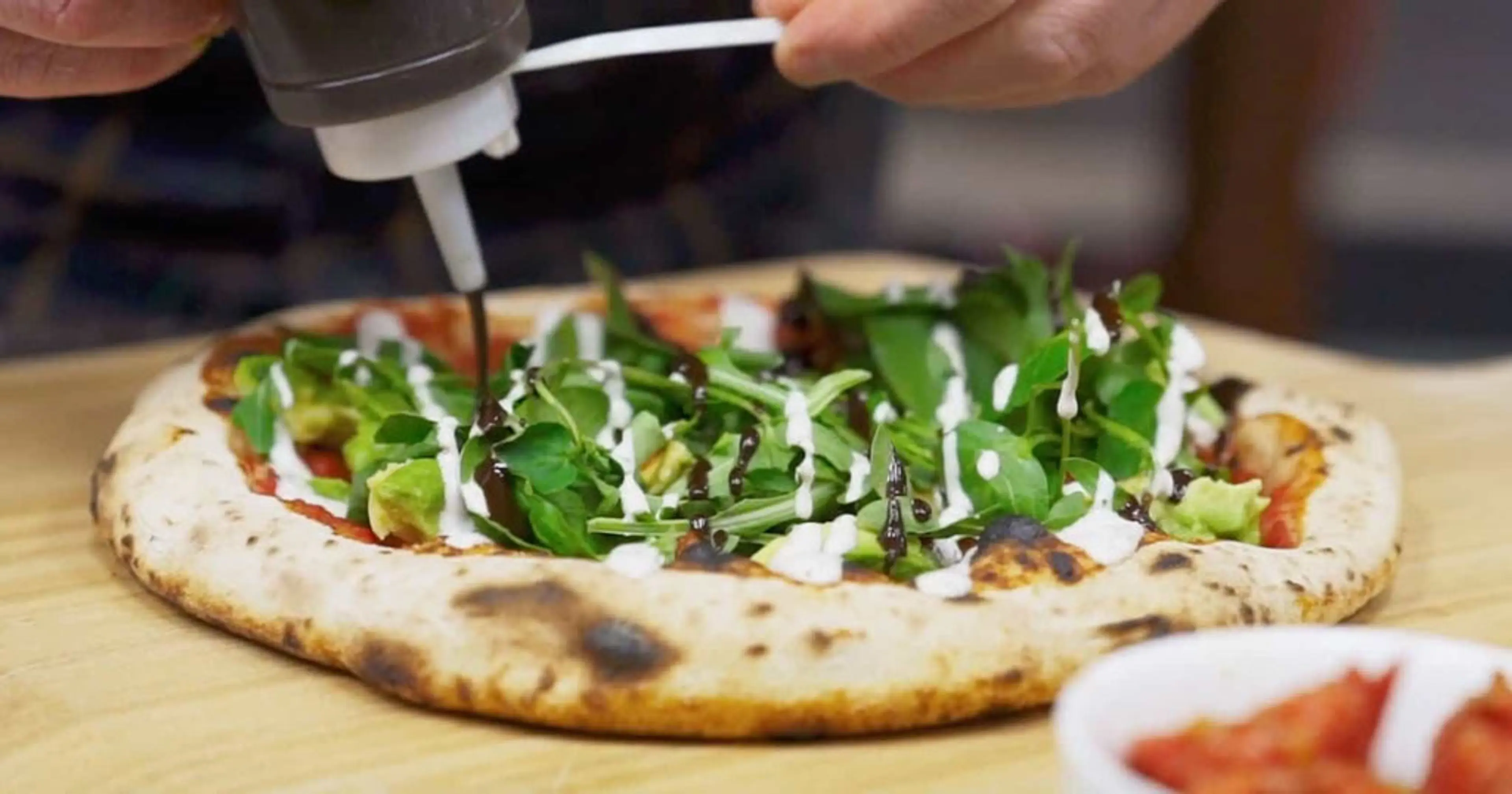 Mozzarella, Semi-dried Tomato & Fresh Salad Pizza