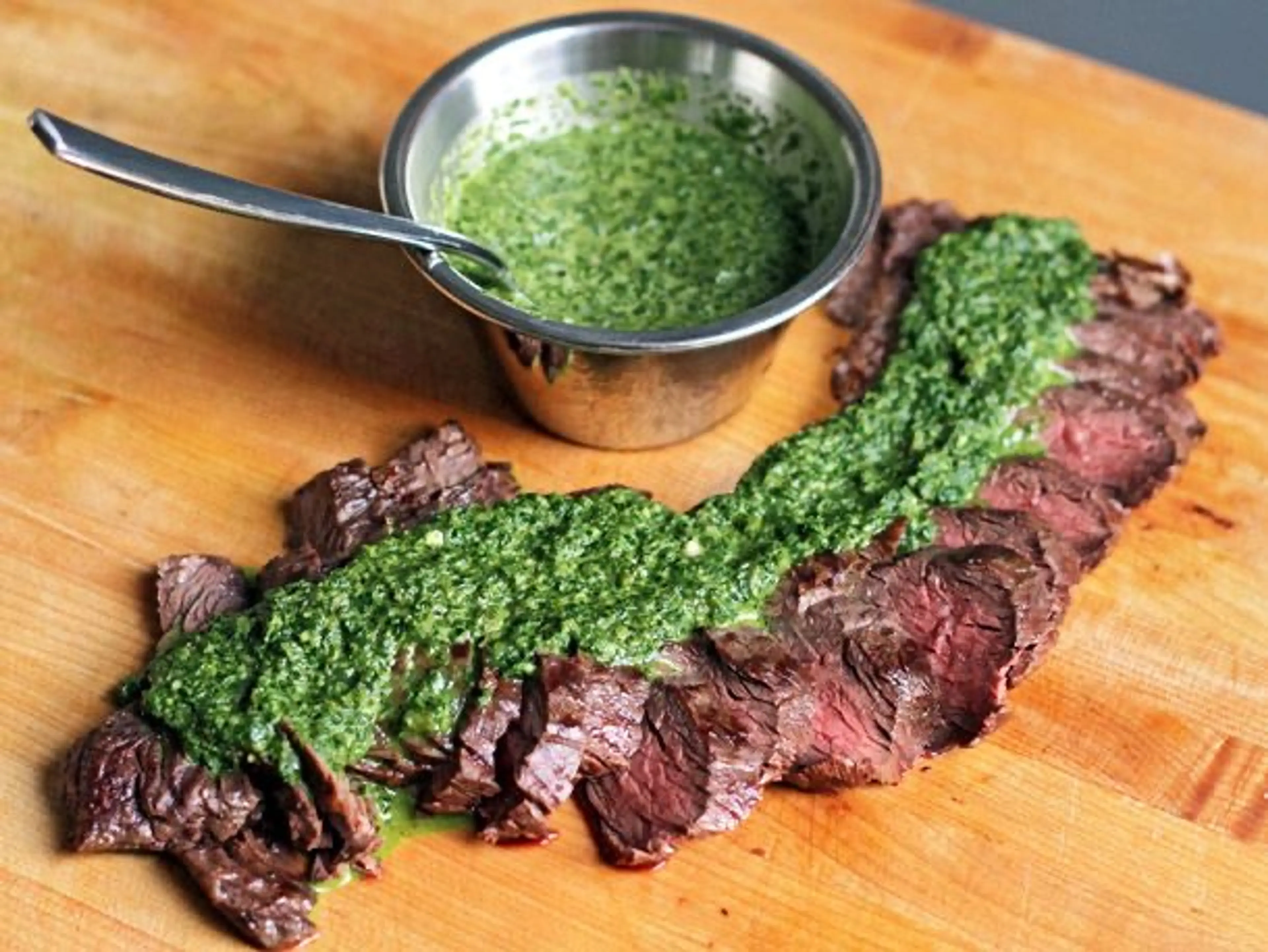 Ted Allen's Grilled Steak with Roasted Jalapeño Chimichurri